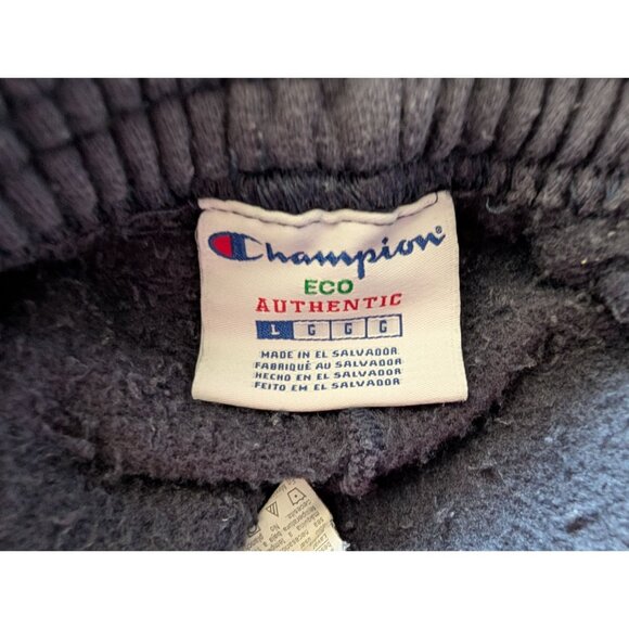 Champion Eco Authentic Mens Navy Blue Sweatpants L Elastic Waistband Pockets - Picture 4 of 8